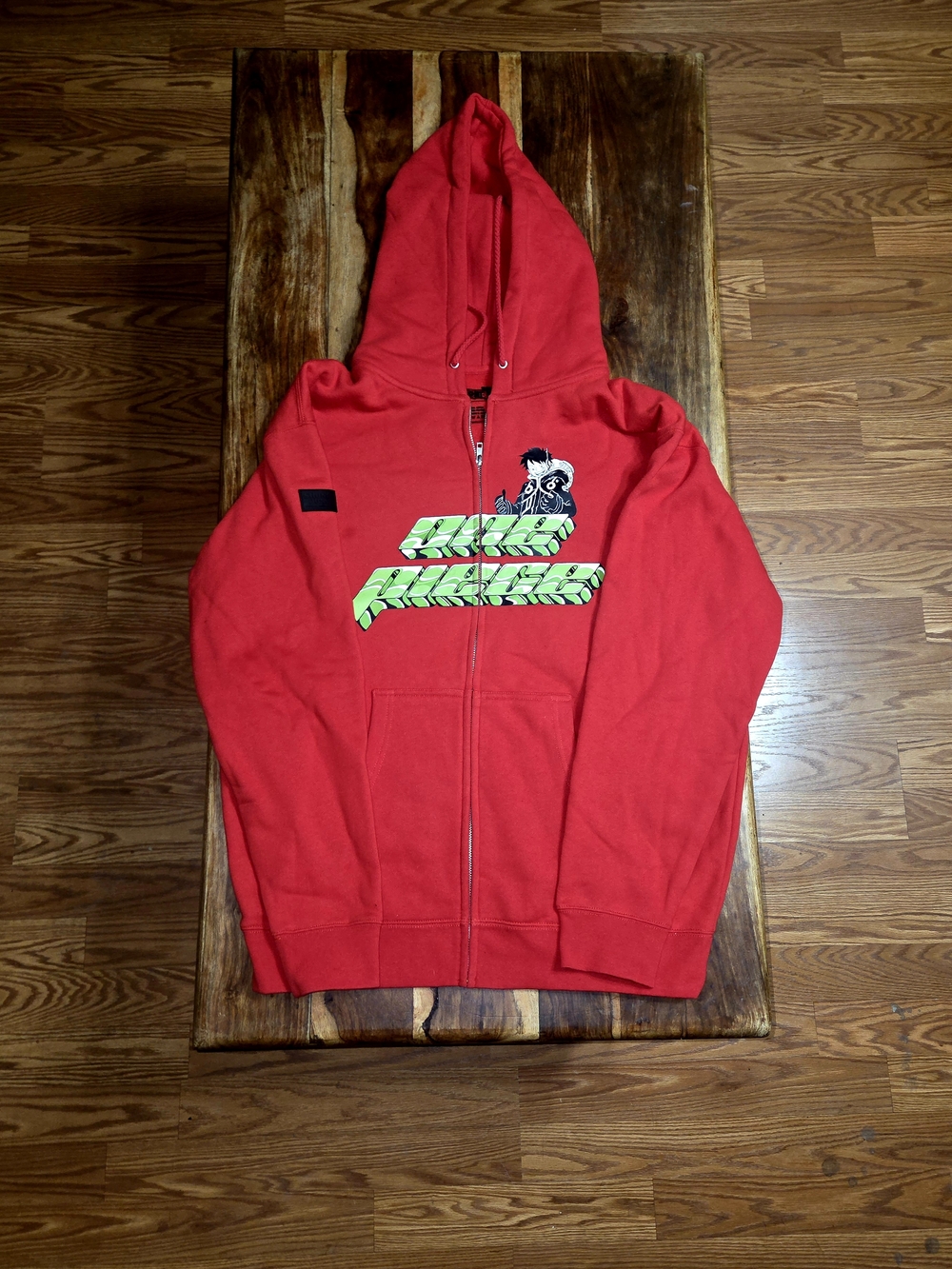One Piece Anime Red Zip-up Hoodie